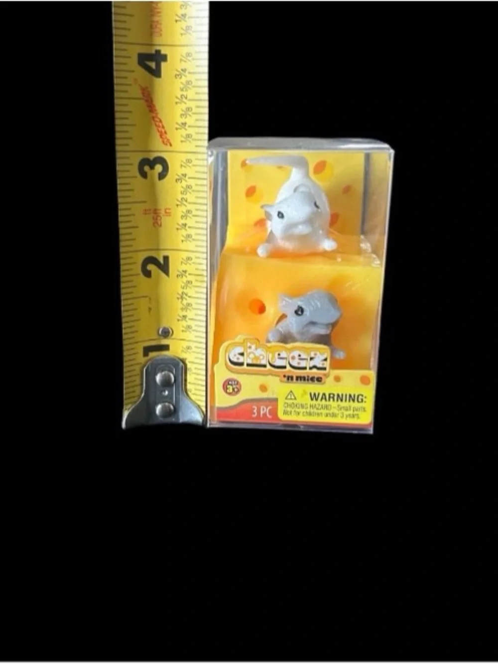 Stress Ball Ja-Ru Cheese Cube Mice Stretchy Squeeze Fidget Toy 3” Sensory Squish